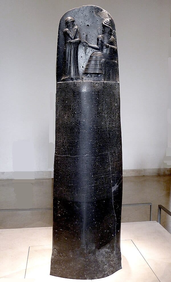 Code of Hammurabi, ancient Babylonian stele