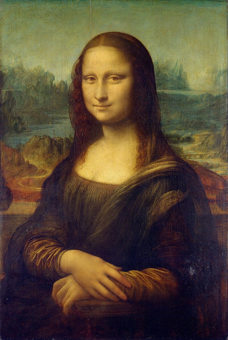 Mona Lisa by Leonardo da Vinci, displayed at the Louvre
