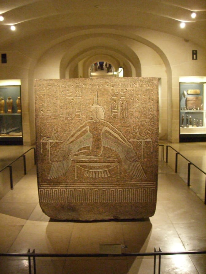 Egyptian sarcophagus of Ramses III at the Louvre