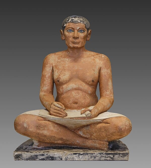 The Seated Scribe, ancient Egyptian sculpture