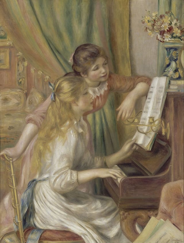 Fanciulle al pianoforte — Renoir