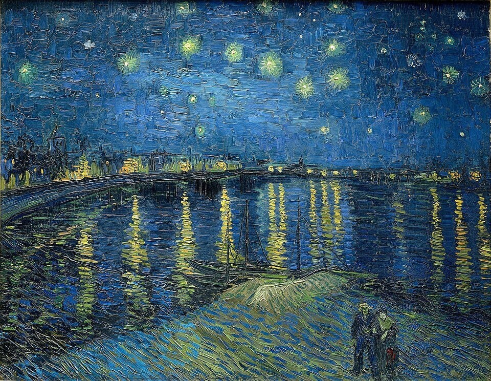 Notte stellata sul Rodano — Van Gogh